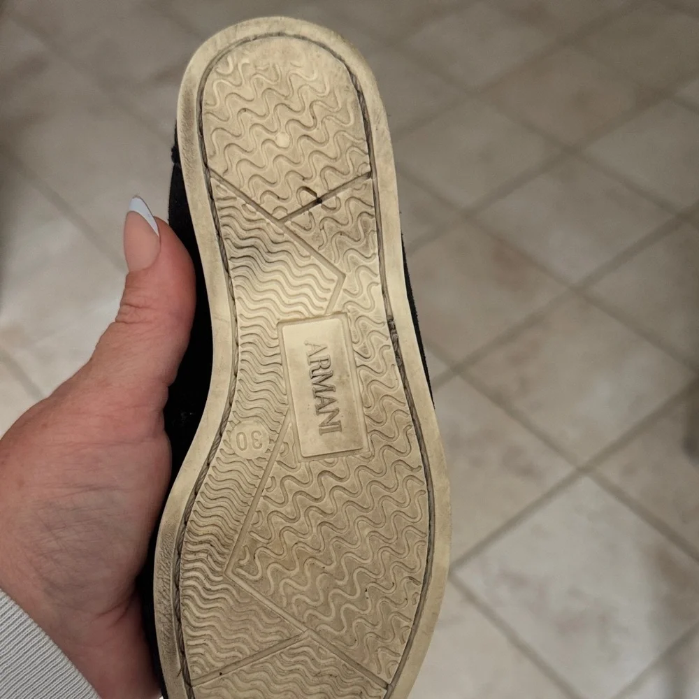 Giorgio Armani Black Kids Dress Shoes